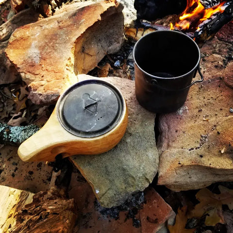 bushpot and kuksa for tea