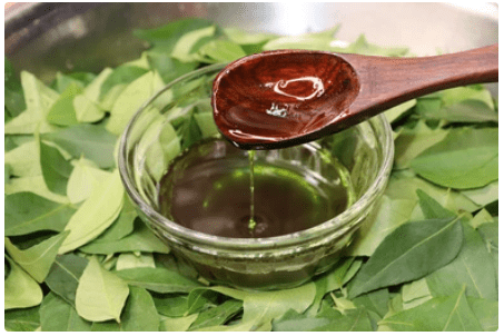 Curry leaves hair oil