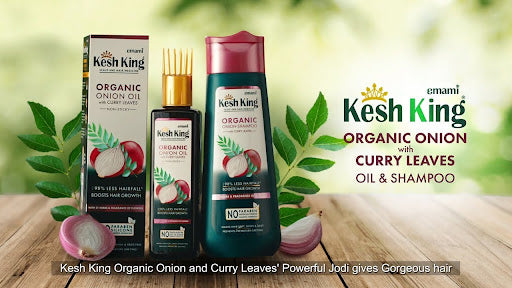 Kesh King Organic Onion with Curry leaves Oil and Shampoo