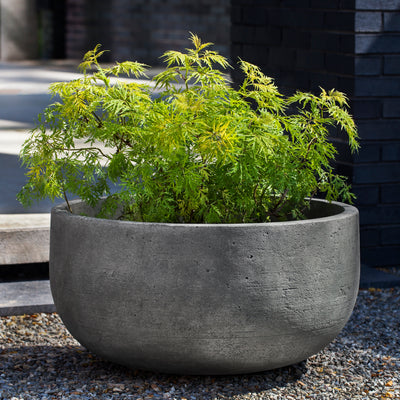 Campania International Urbino Planter, XLG, Aged Limestone