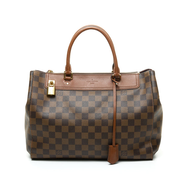 LOUIS VUITTON Greenwich Damier Ebene Shoulder Bag Brown