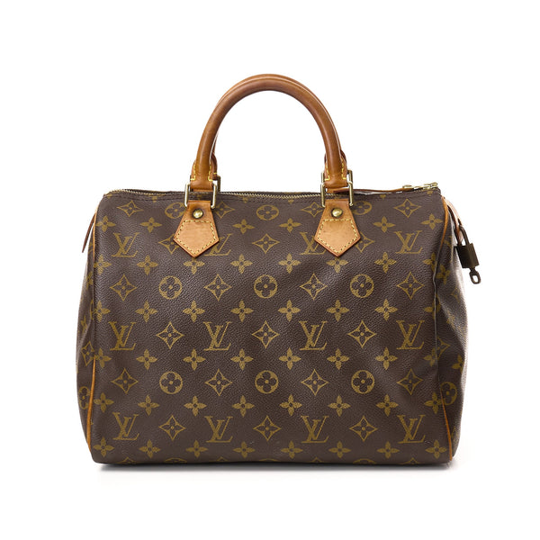 louis vuitton monogram speedy 25 - Top of Zipper closure - Gold hardware -  Adjustable handle - The front of Gold metal …