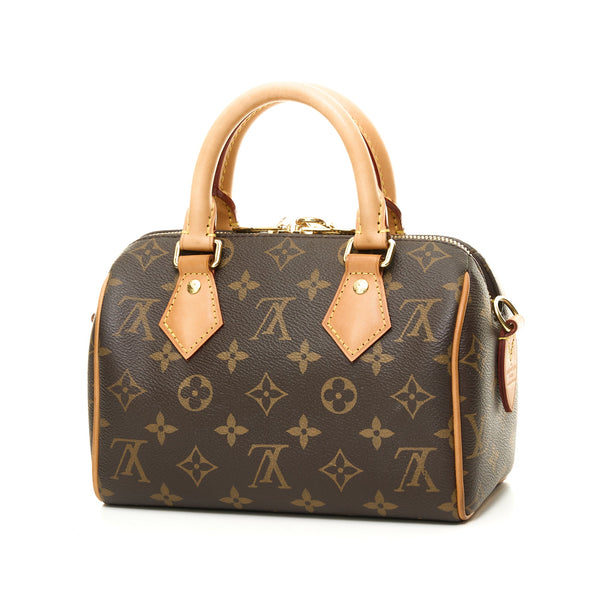 Louis Vuitton Speedy Bandouliere Monogram 25 Brown in Coated Canvas - US