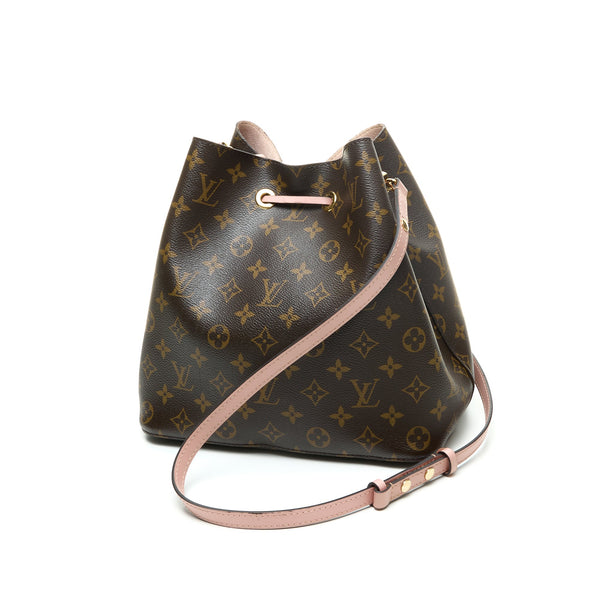 Neonoe MM Damier Bucket bag in Monogram coated canvas, Gold Hardware