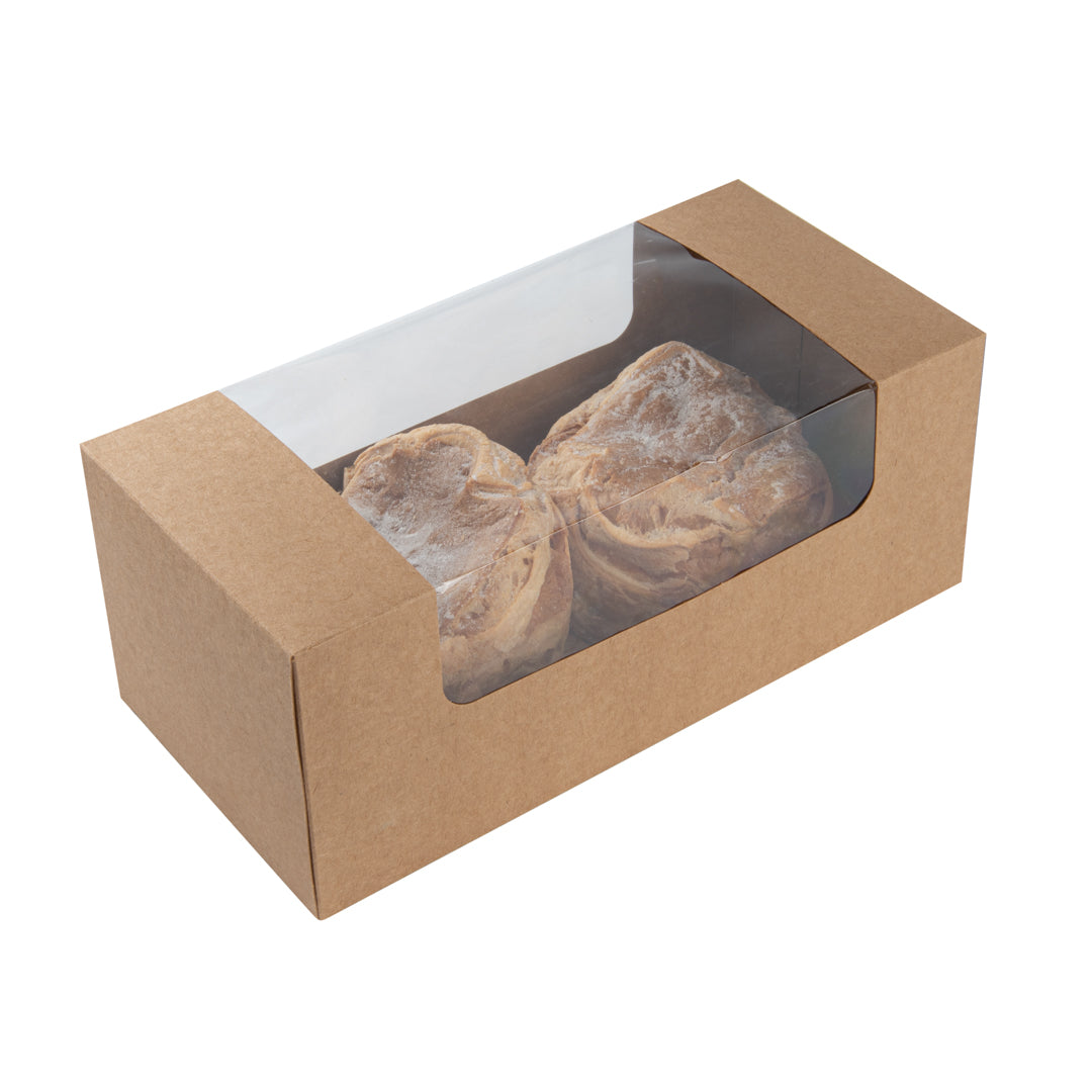 Small Kraft Paper Cake Box Handle With Window - TEM IMPORTS™