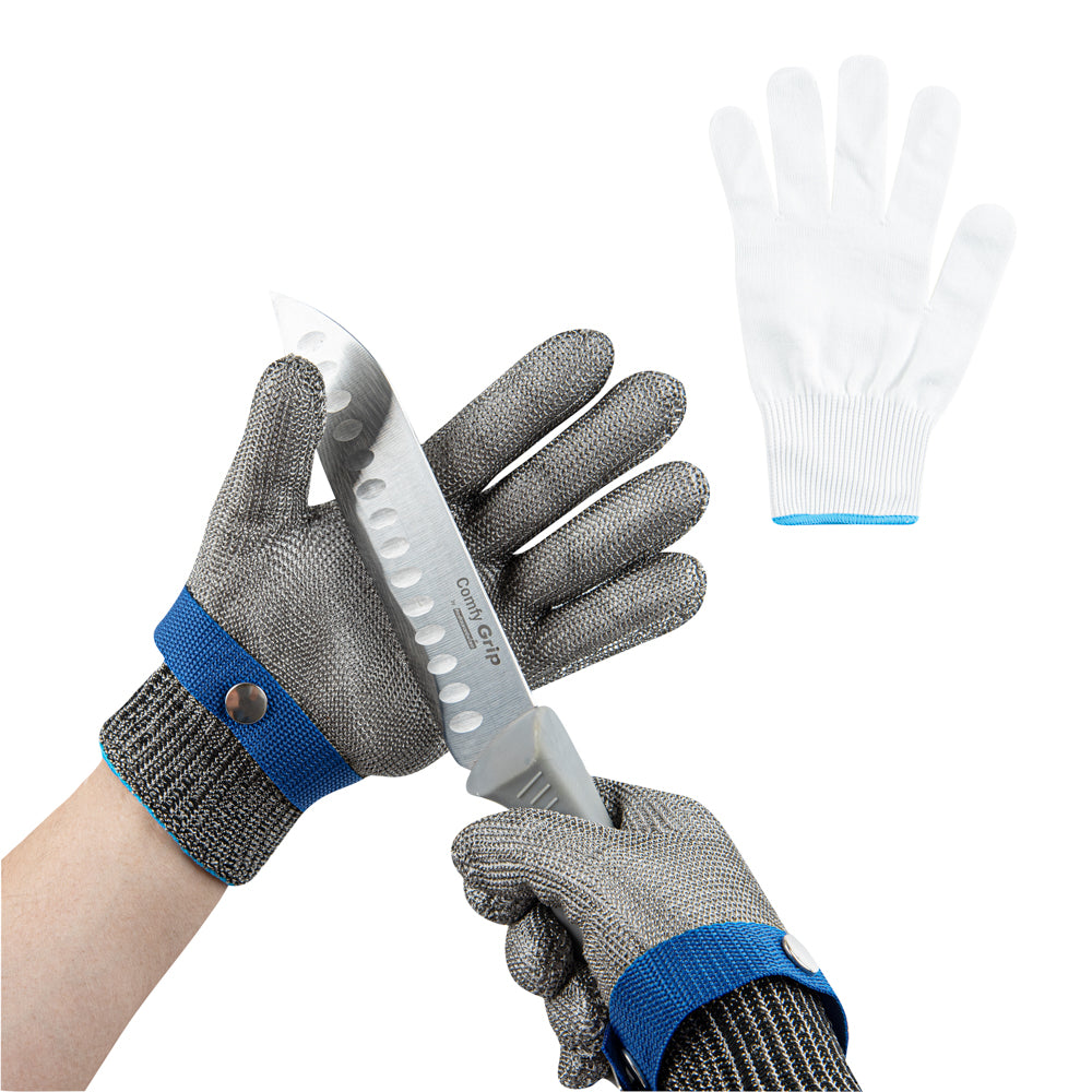 Schwer 2.0 Upgraded Version of Level 9 Cut Resistant Glove Upgraded Cutting  Glove Durable Rustproof Reliable Stainless Steel Mesh Metal Wire Glove