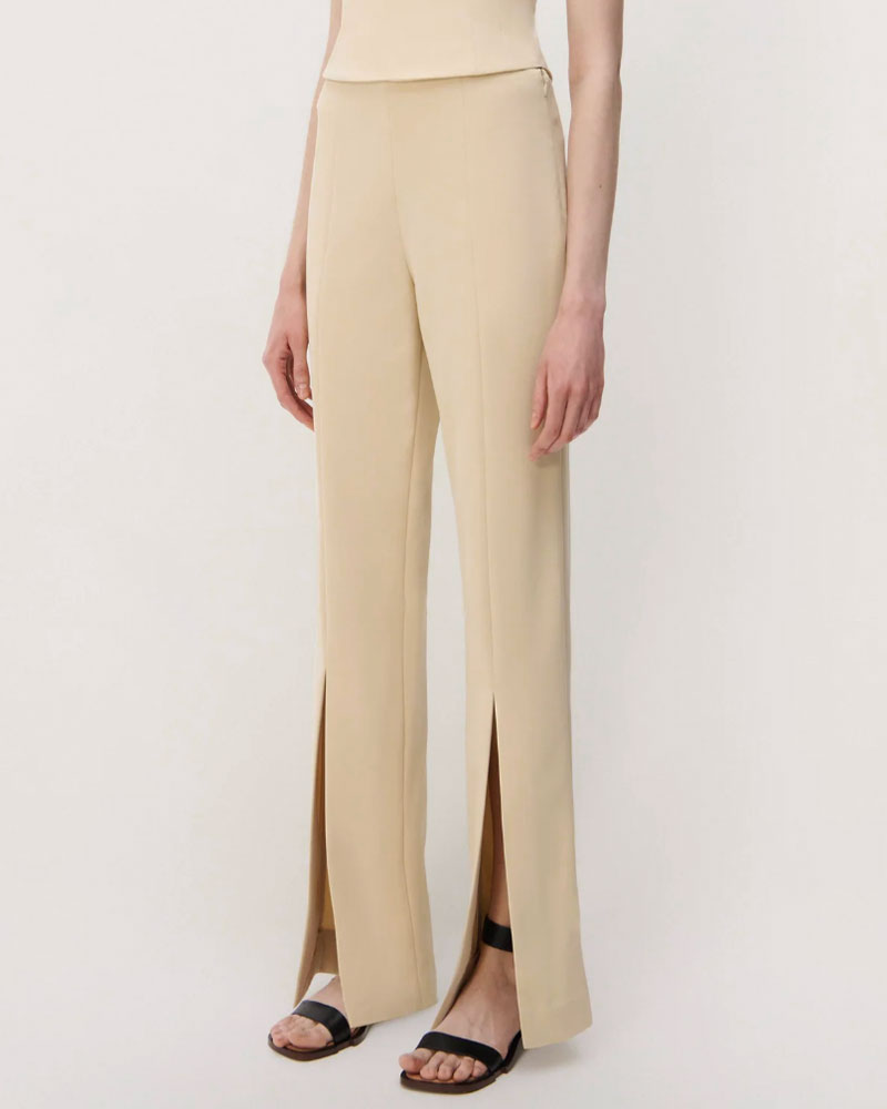 SIMKHAI Chase Technical Cocktail Crepe Slit Front Pant – Capsule Shop