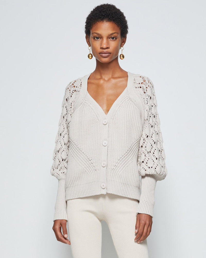 JONATHAN SIMKHAI Adeline Directional Rib Cardigan – Le Box Blanc