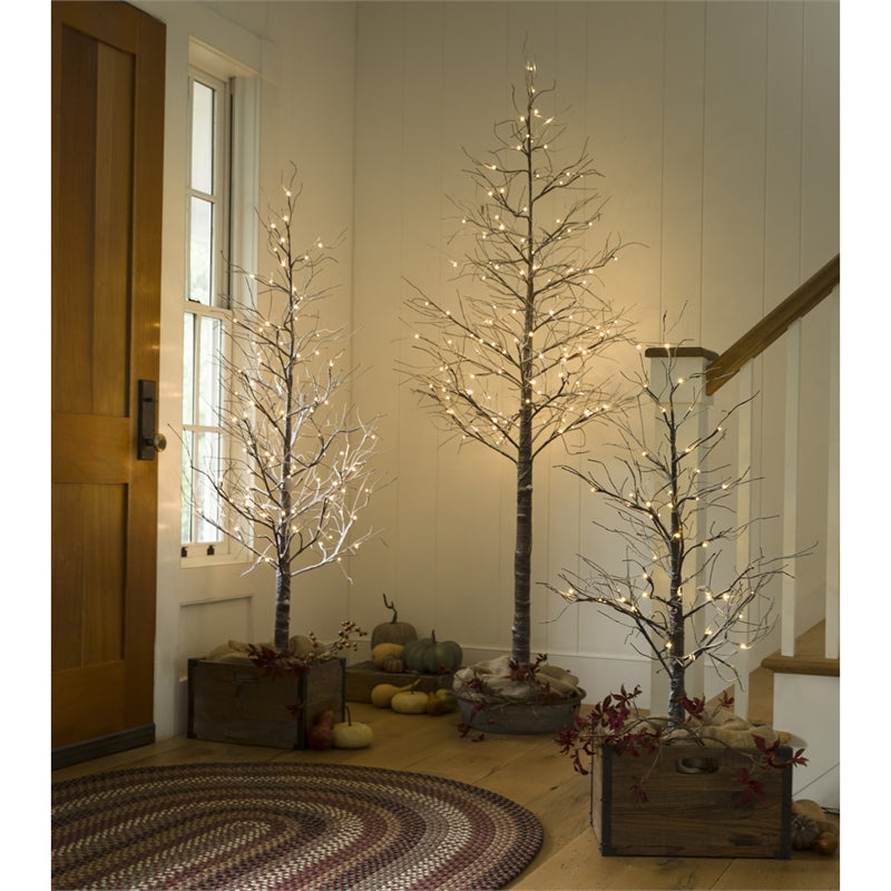 Indoor/Outdoor Snowy Lighted Tree - 4'