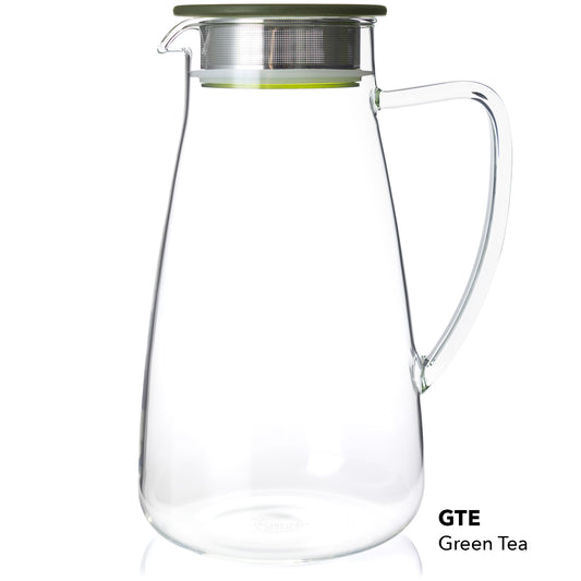 FORLIFE Mist Glass Ice Tea Jug , 50-Ounce, White