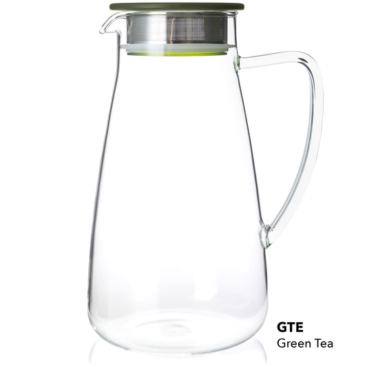 FORLIFE Mist Iced Tea Jug with Basket Infuser 68-Ounce White