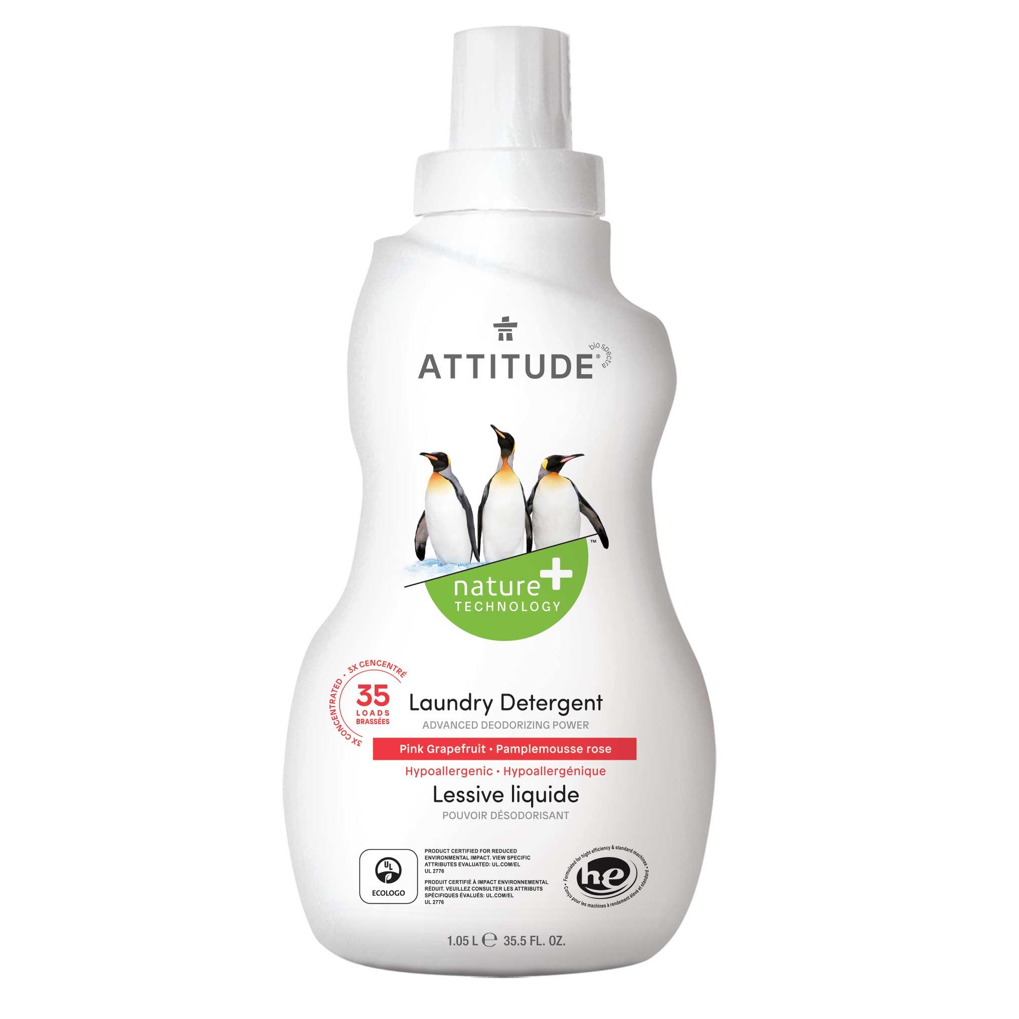 ATTITUDE Nature+ Technology Laundry Detergent 35 loads - Pink Grapefruit 12036_en?_main? Pink Grapefruit / 35 loads