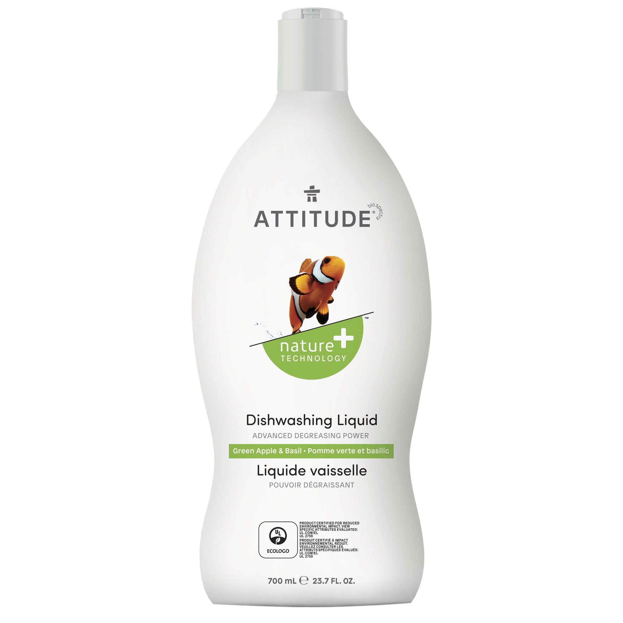 ATTITUDE Nature+ dishwashing liquid green apple basil hypoallergenic 13174_en?_main? Green Apple and Basil / Bottle 23.7 FL. OZ.