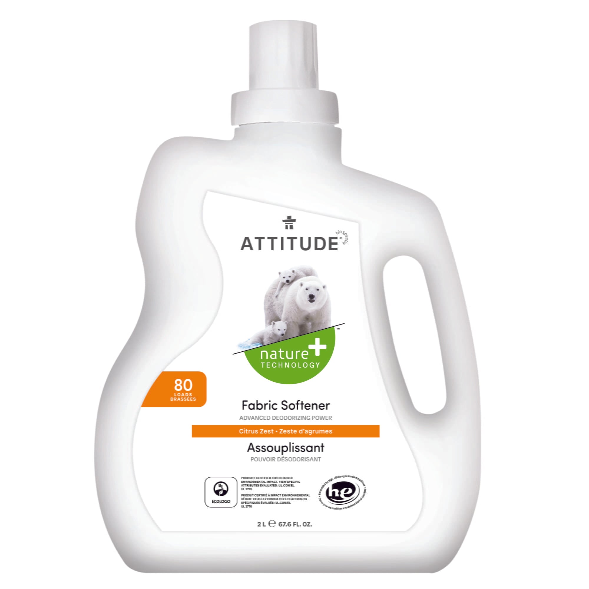 ATTITUDE Nature+ Fabric Softener Citrus Zest 12182_en?_main? Citrus Zest / 80 loads