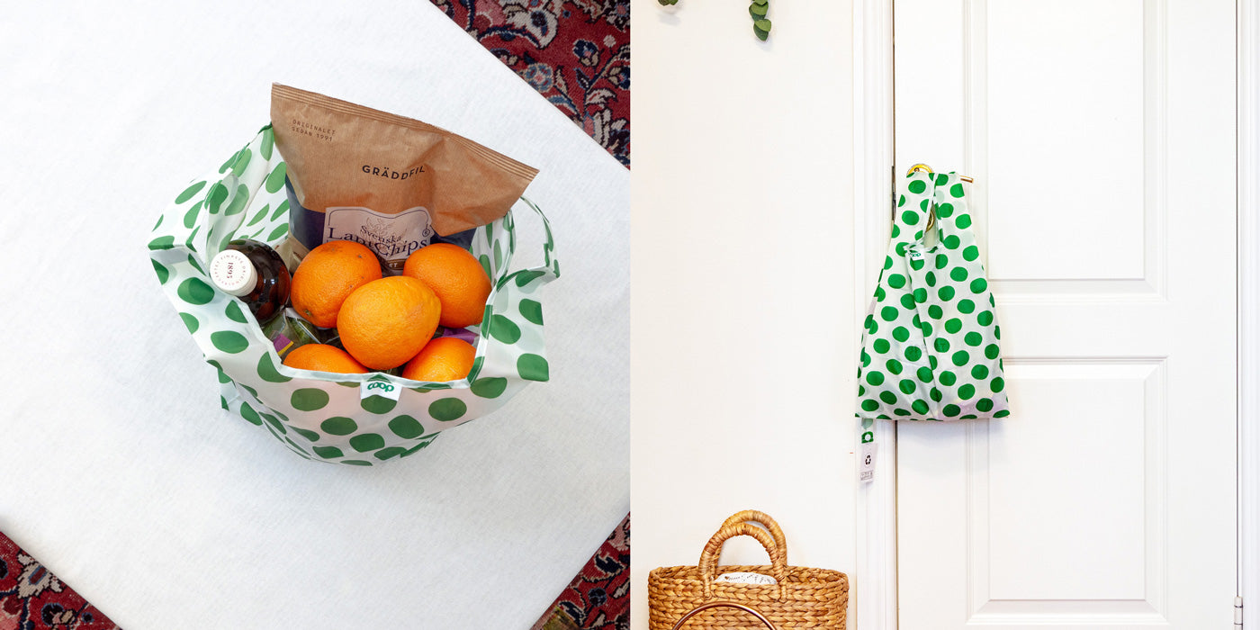 Examples of how to use stylish eco bags from Scandinavian Sweden