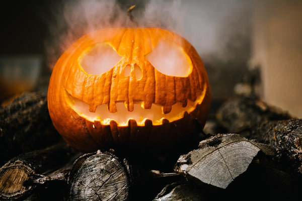 Halloween spooky smiling pumpkin