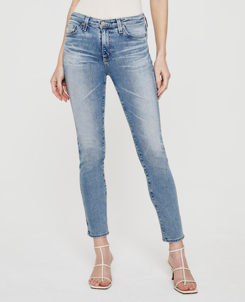 Shop AG Jeans Prima Sateen Mid-Rise Crop Cigarette Pants