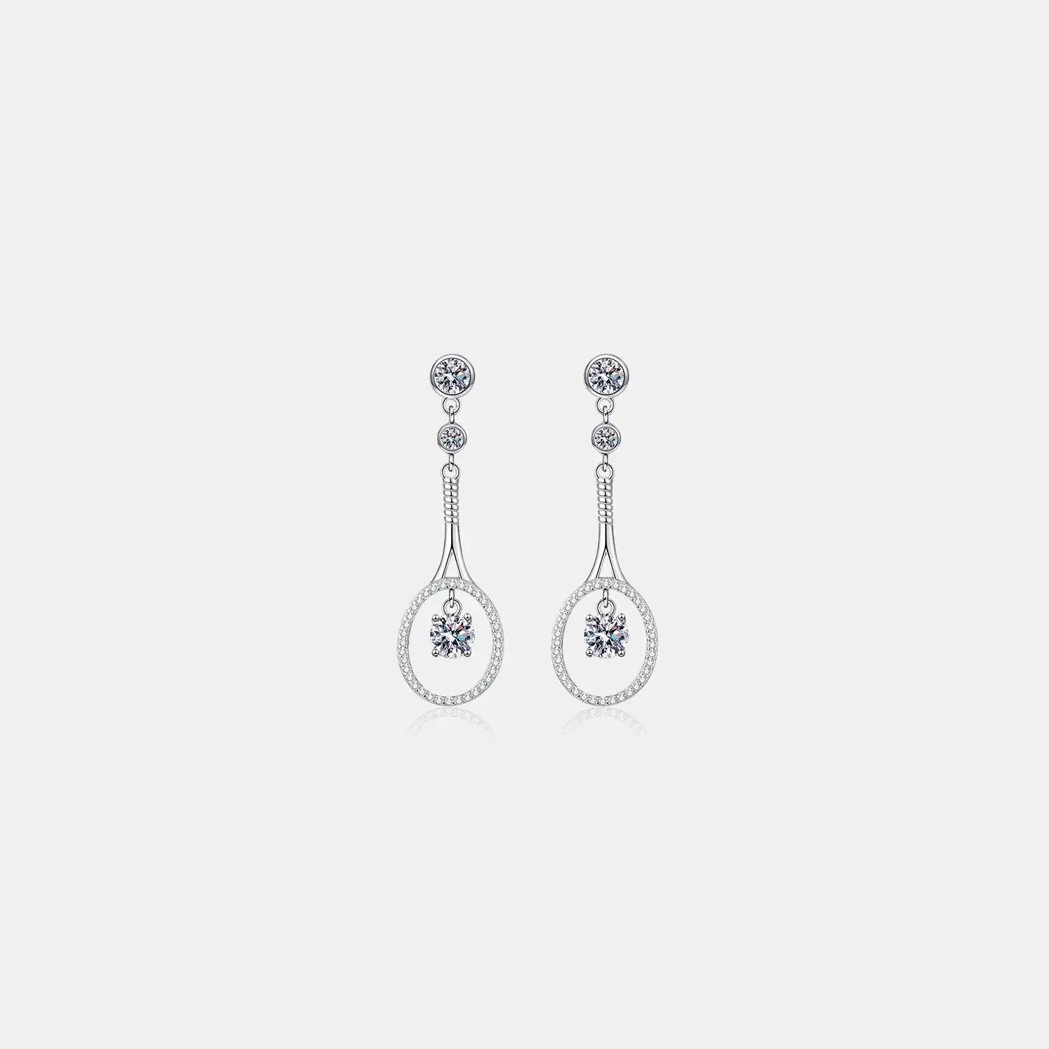 LOVCIA 1 Carat Moissanite 925 Sterling Silver Drop Earrings