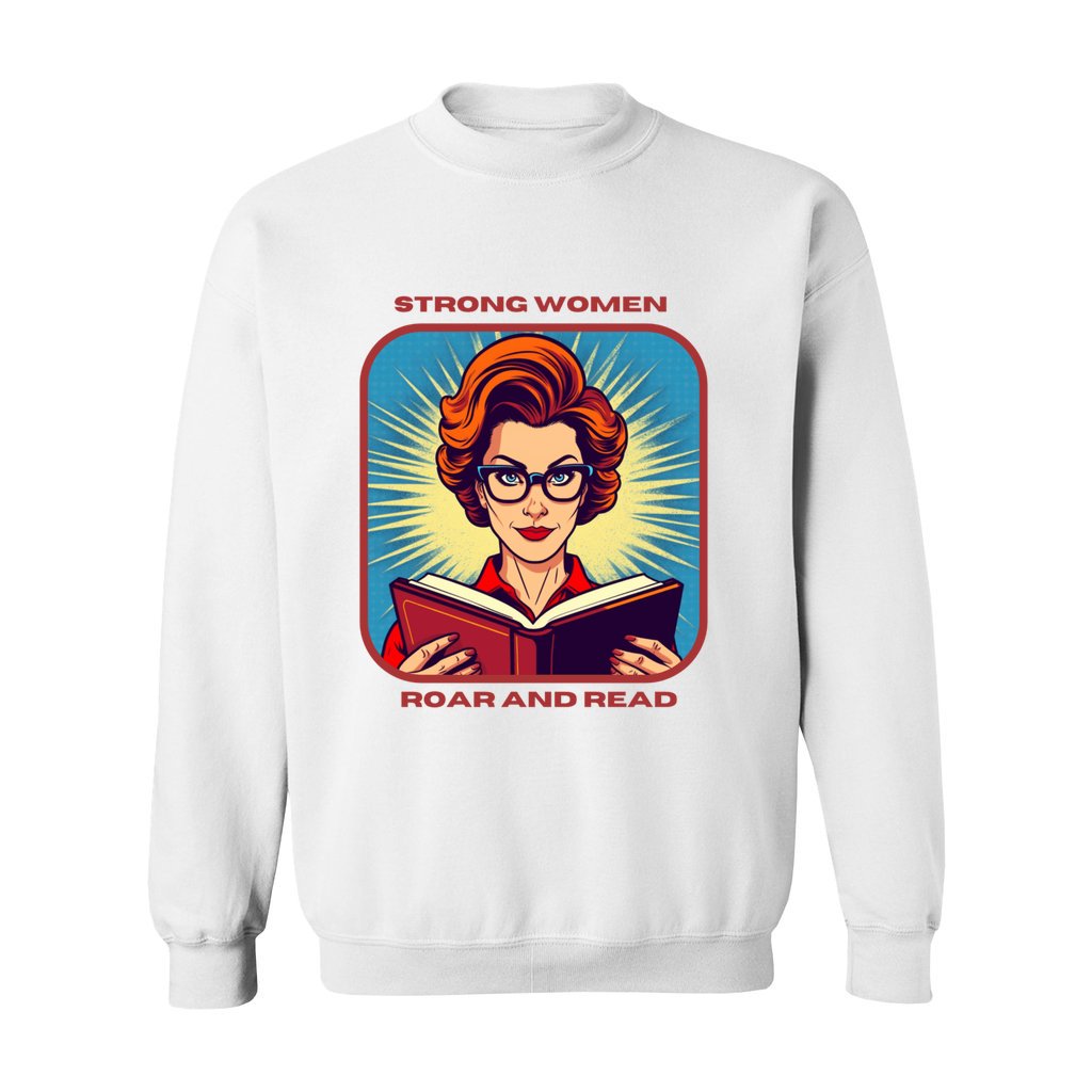 Roar and Read Unisex Heavy Blend Crewneck Sweatshirt