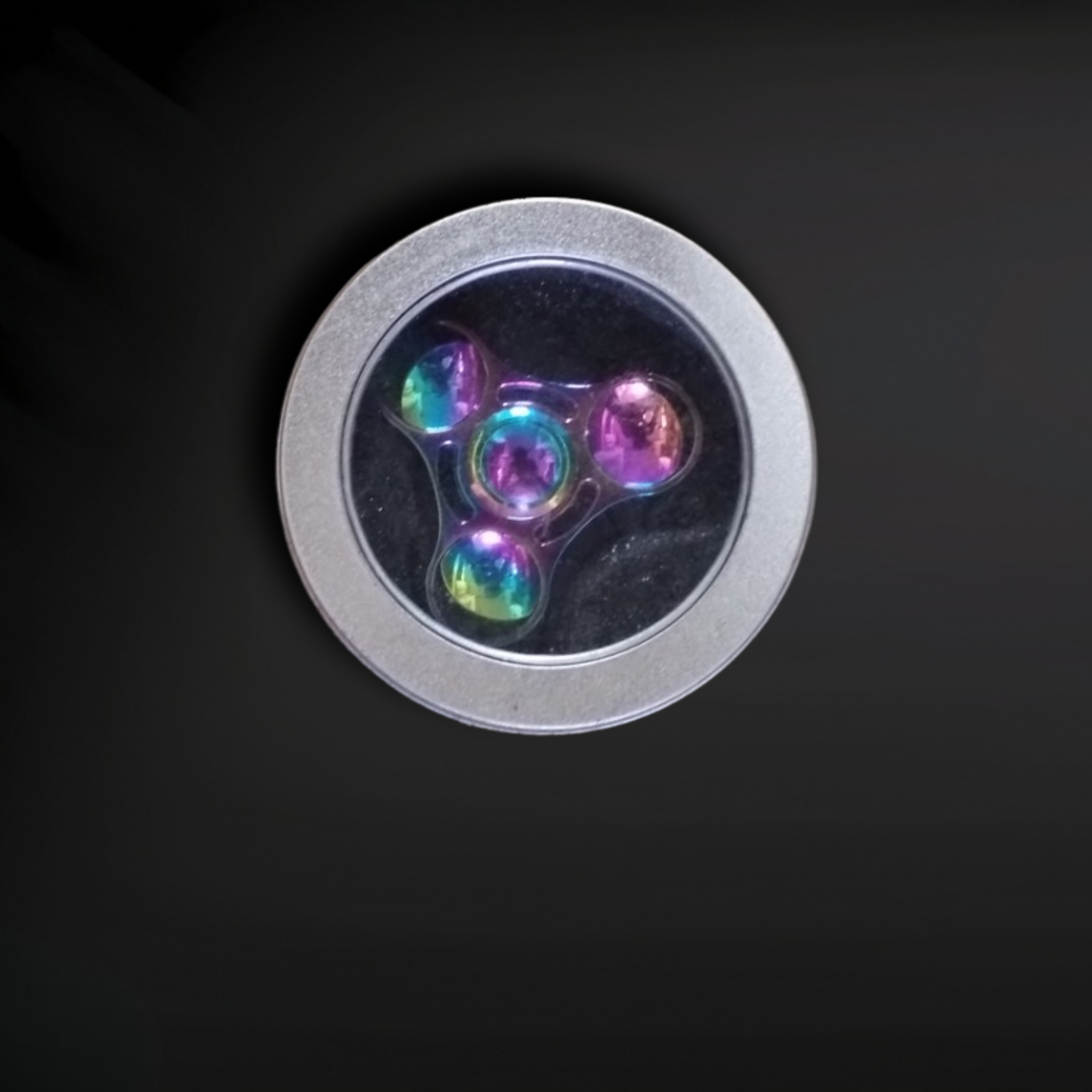 Rainbow Titanium Fidget Spinner with Metal Case