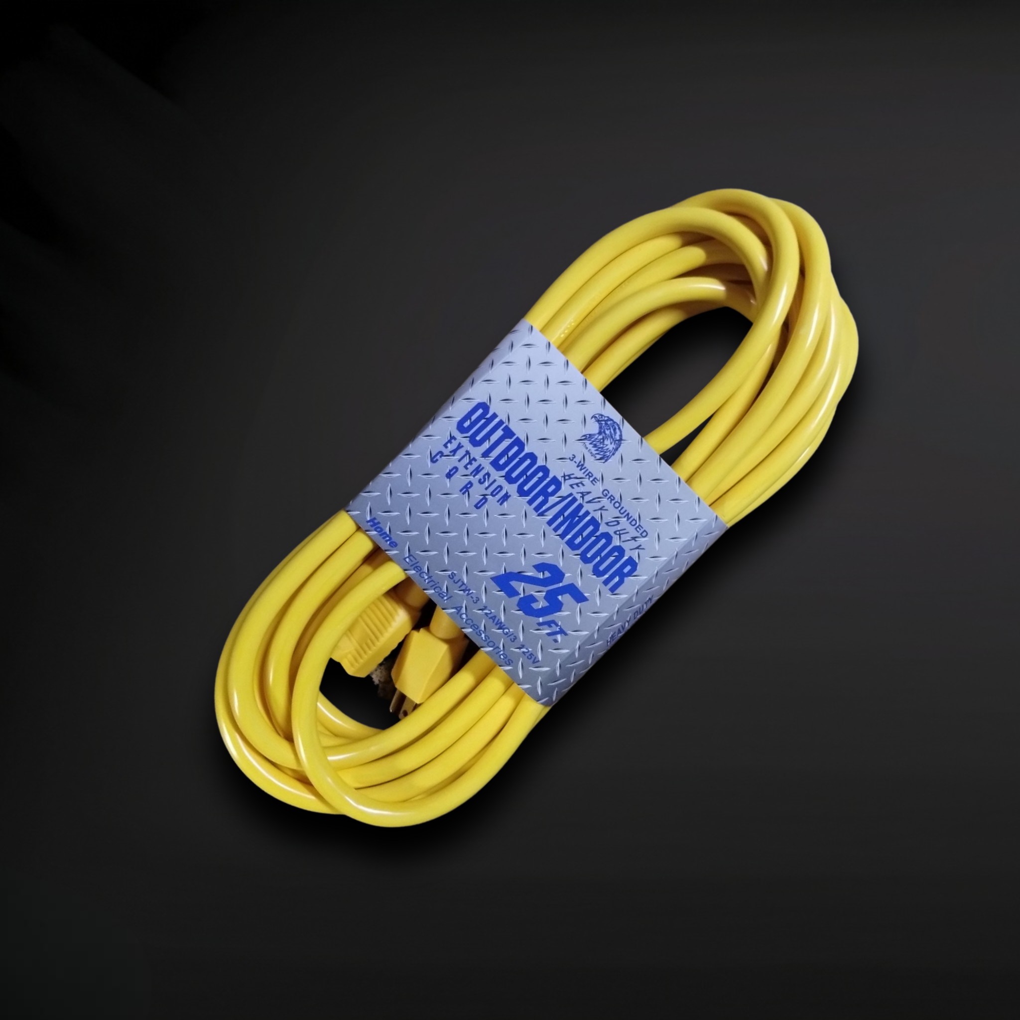 Yellow 25-Foot Heavy Duty Extension Cord