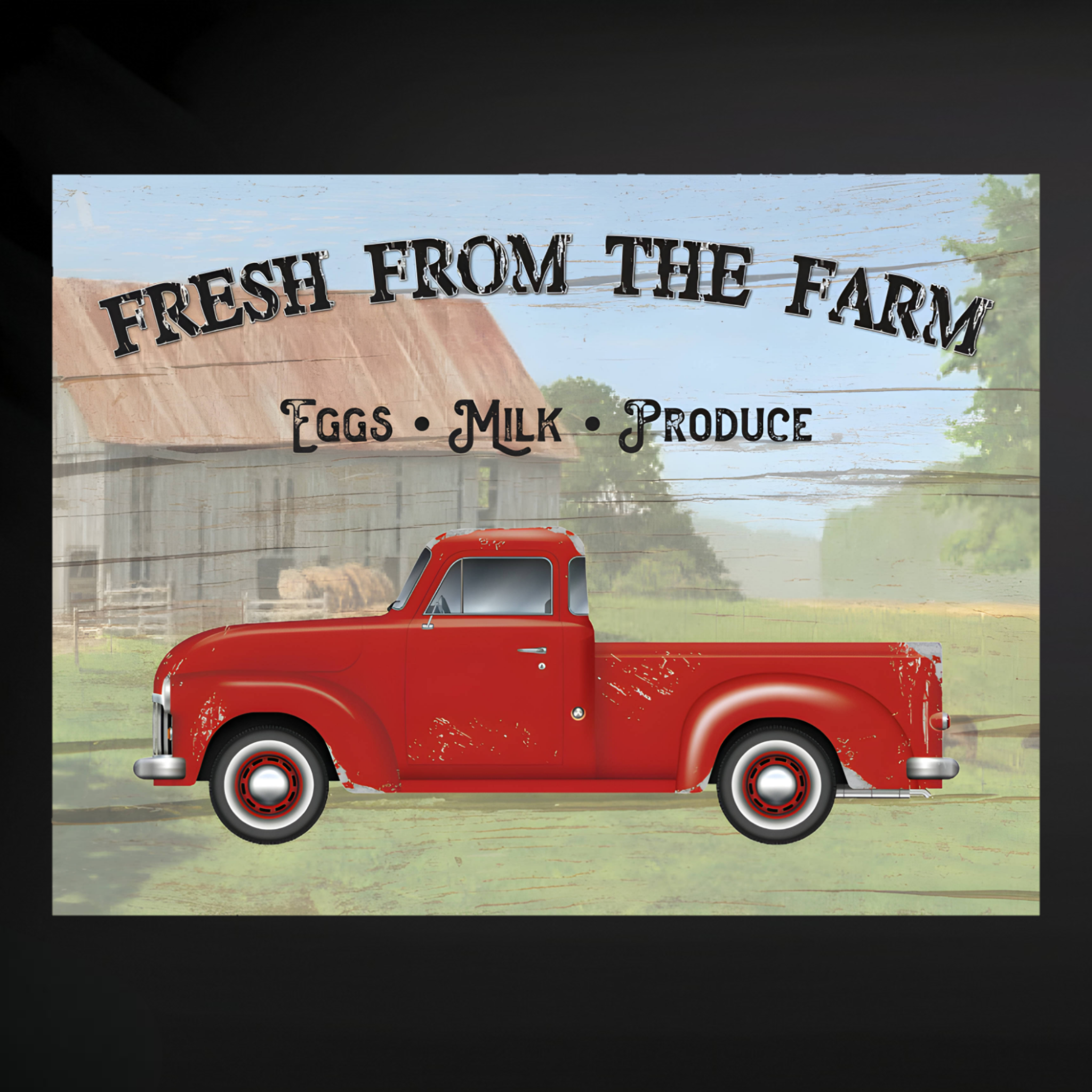 ''Cutting Board - Red Pickup ''''''''''''''''''''''''''''''''''''''''''''''''''''''''''''''''Fresh from the Farm''''''''''''''''''''''''''''''''''''''''''