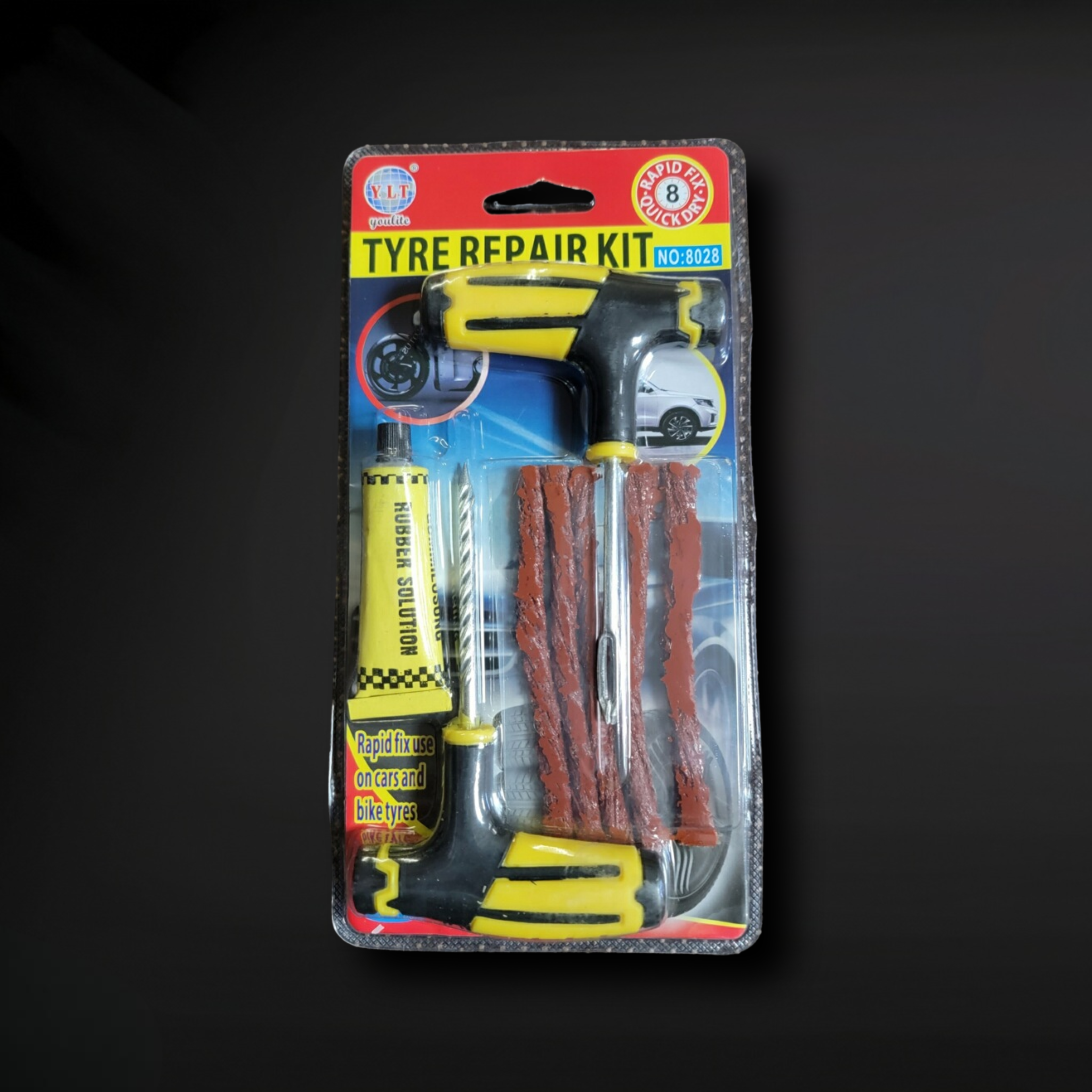 ''8028 4-Piece Tire Repair Kit (4 Plugs, Rasp, Plug Insertion Tool, Rubber Cement)''''''''''''''''''''''''''''''''''''''