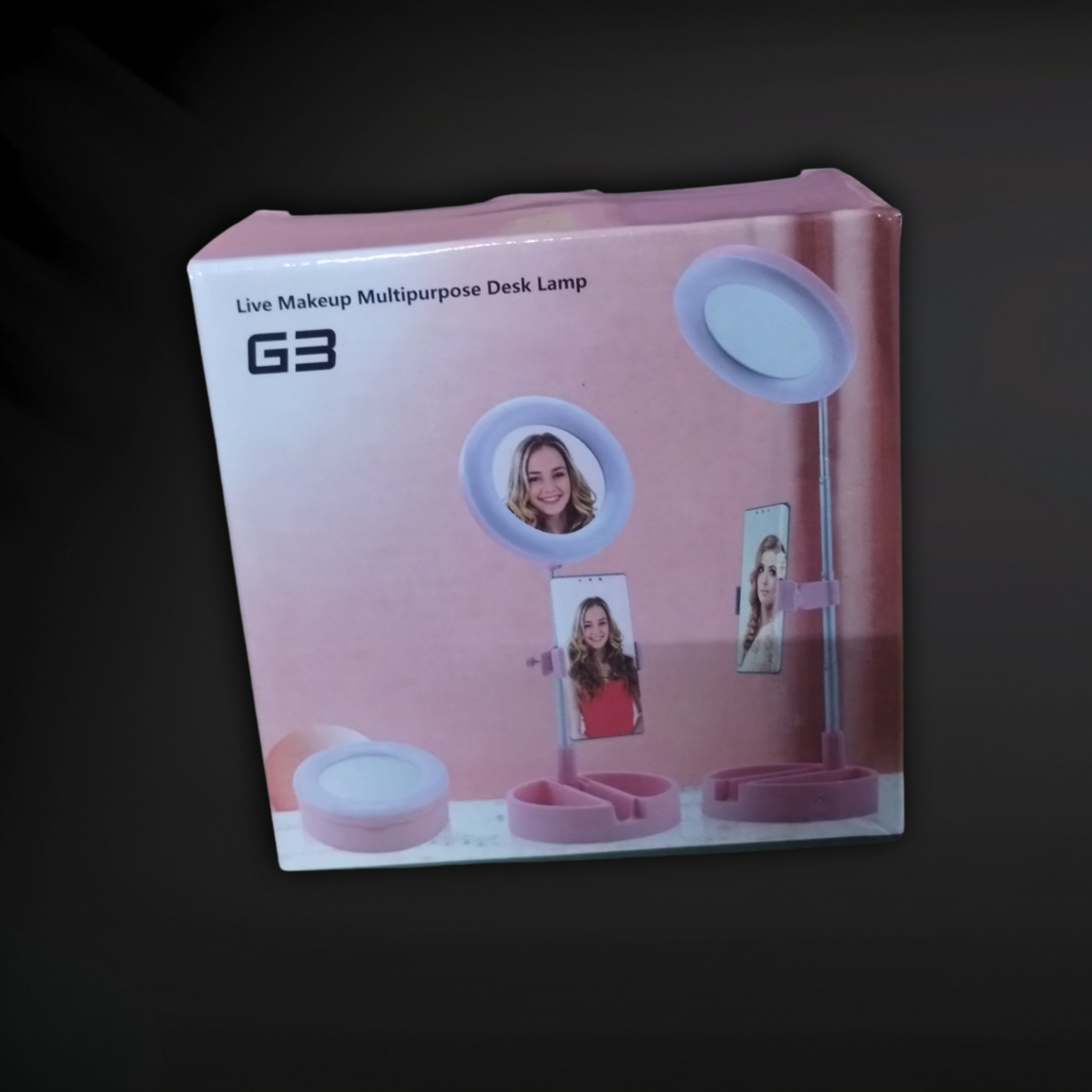 G3 Live Makeup Multipurpose Desk Lamp with Phone Holder