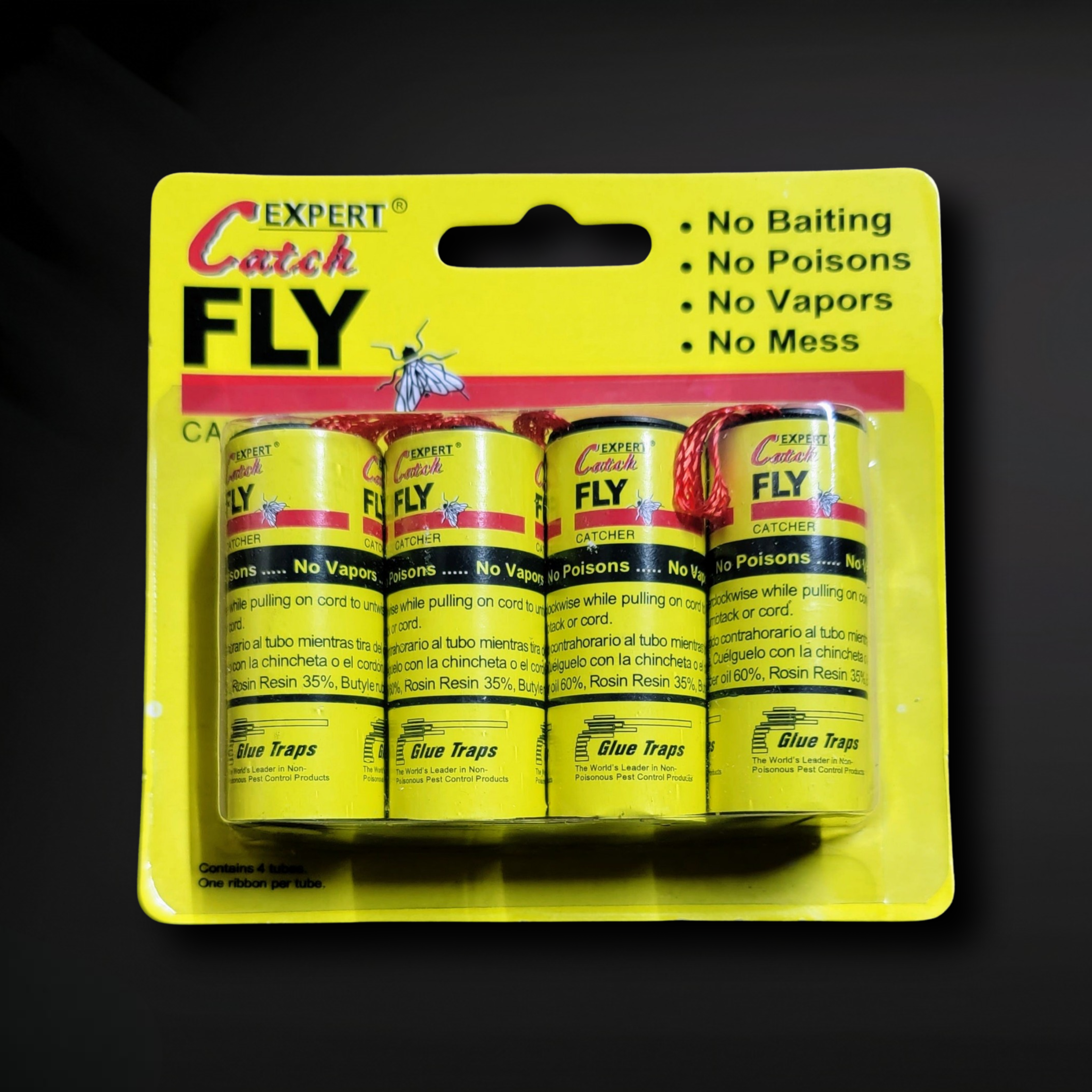 ''4-Piece Fly Stik Ribbon (NO Baiting, Poisons, Vapor, or Mess)''''''''''''''''''''''''''''''''''''''''''