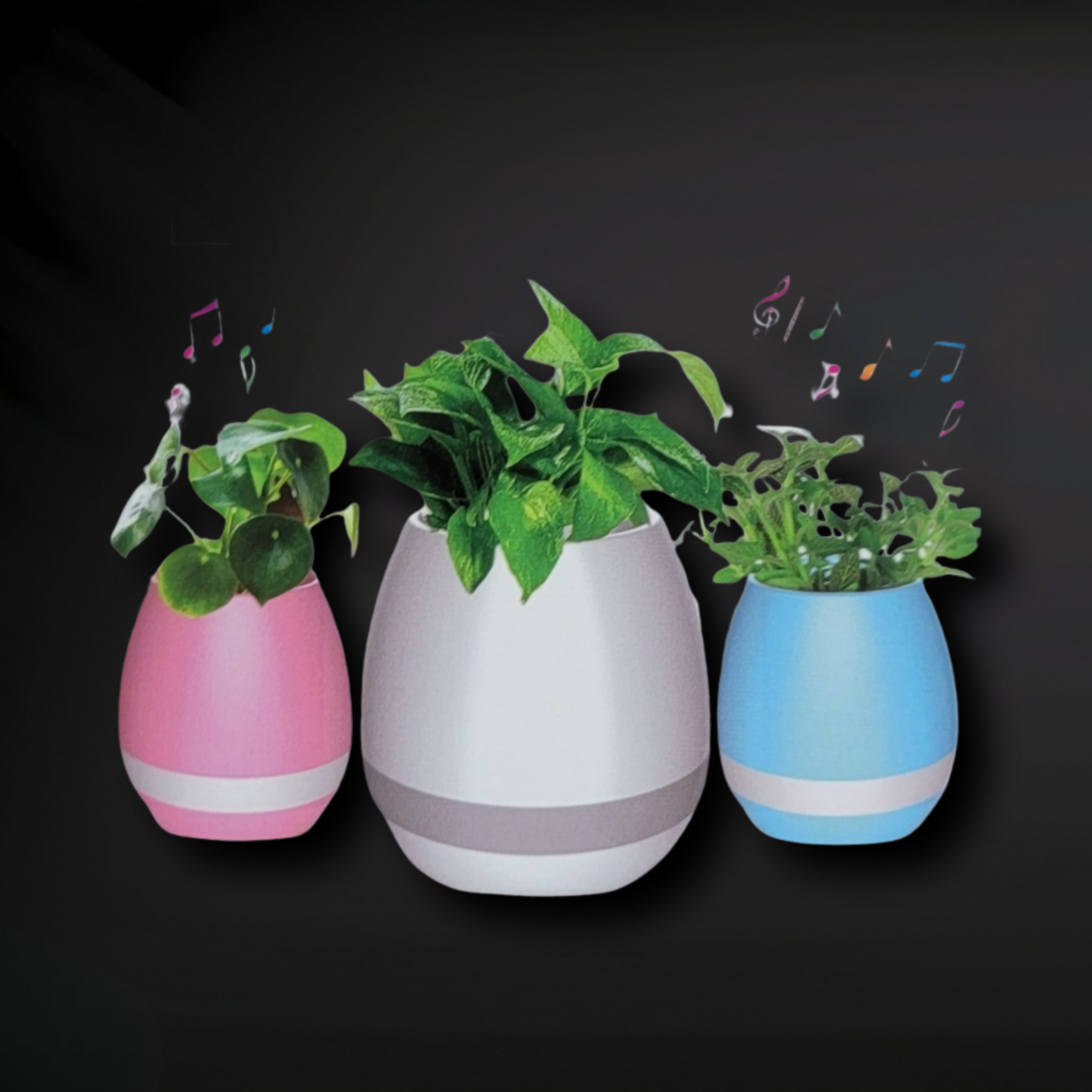 Smart Music Flower Pot - Tap to Activate Music