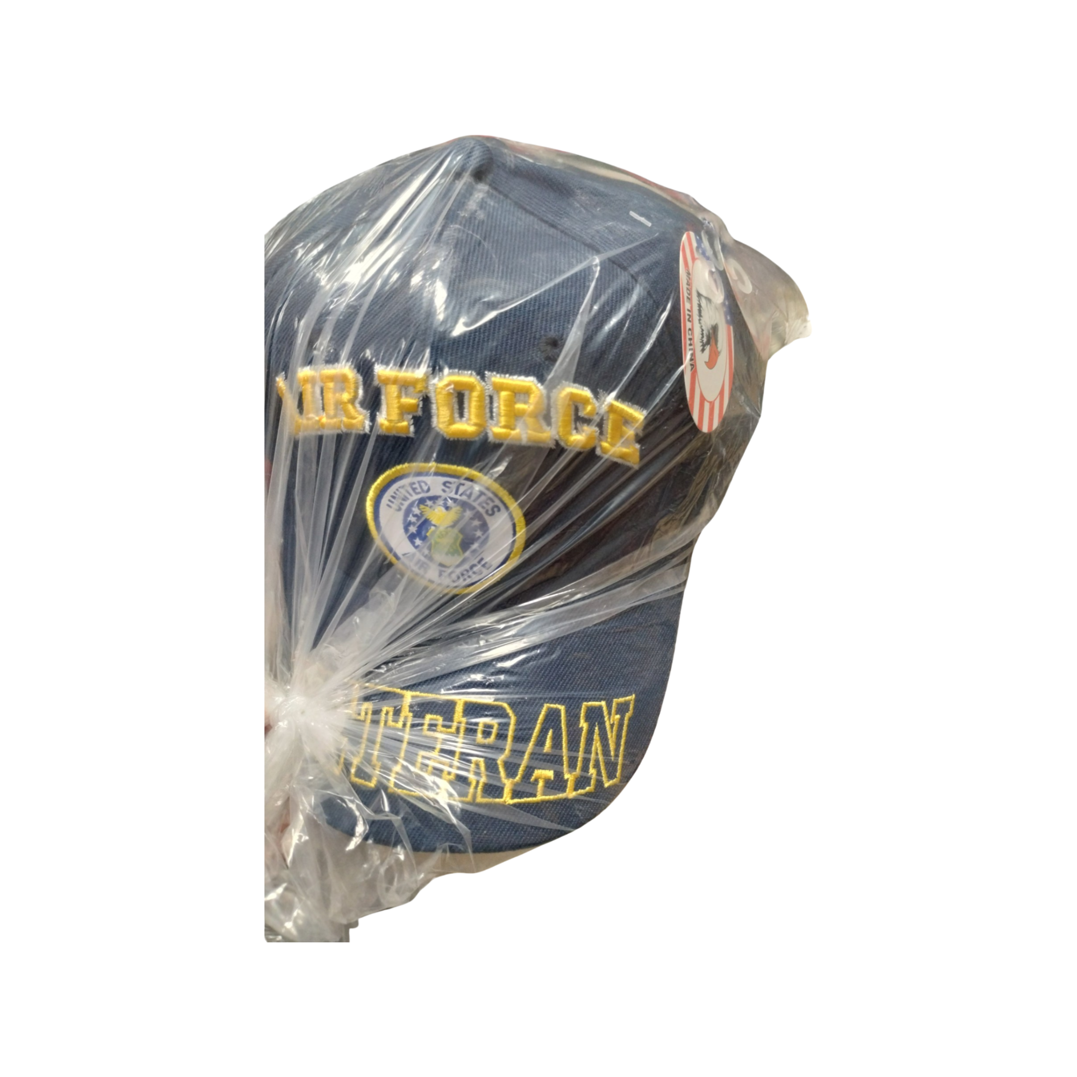 Airforce Veteran BASEBALL CAPs - Assorted Color Options - Patriotic Headwear