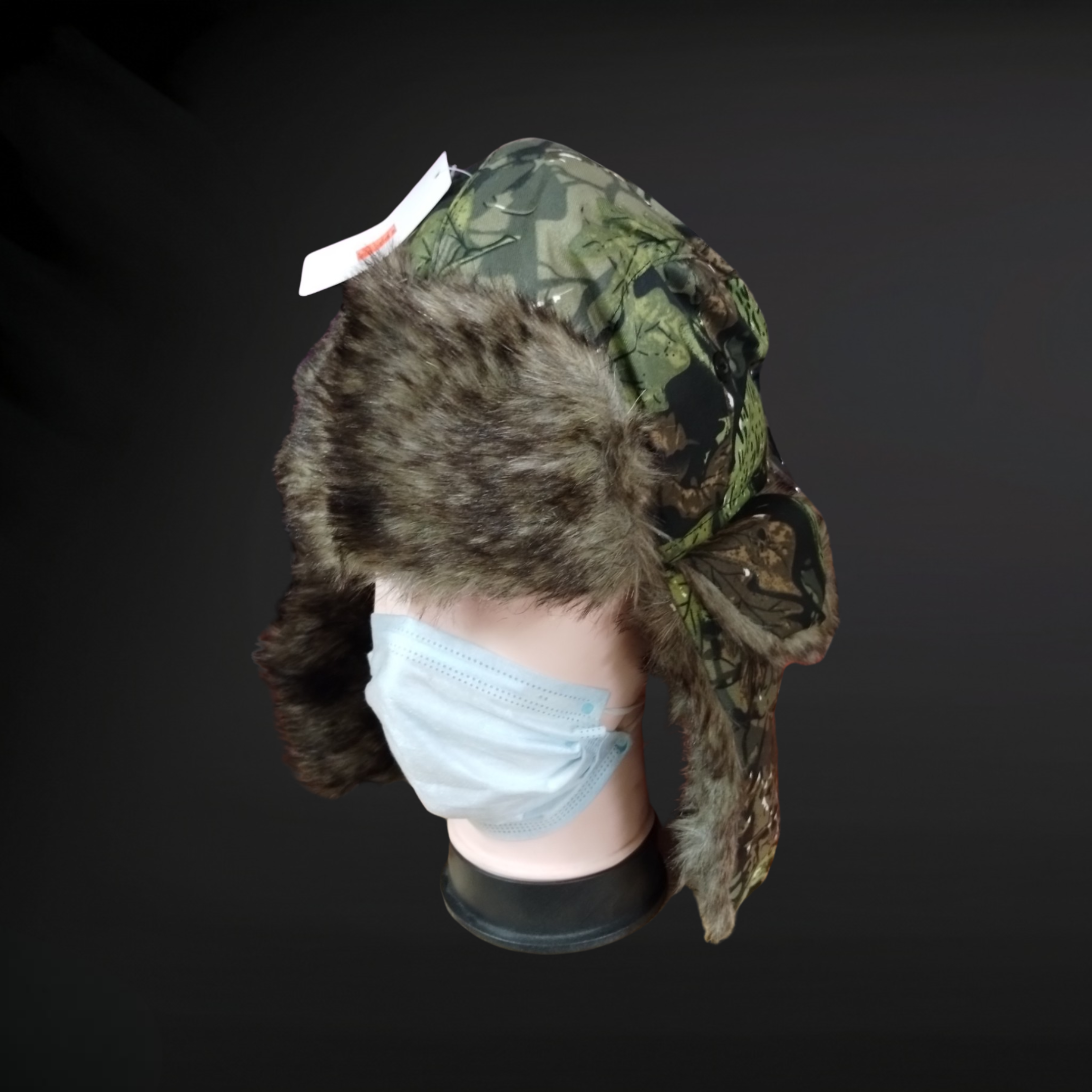 Camo Winter Bomber Cap HAT Beanie with Fur Lining | Stay Warm and Stylish