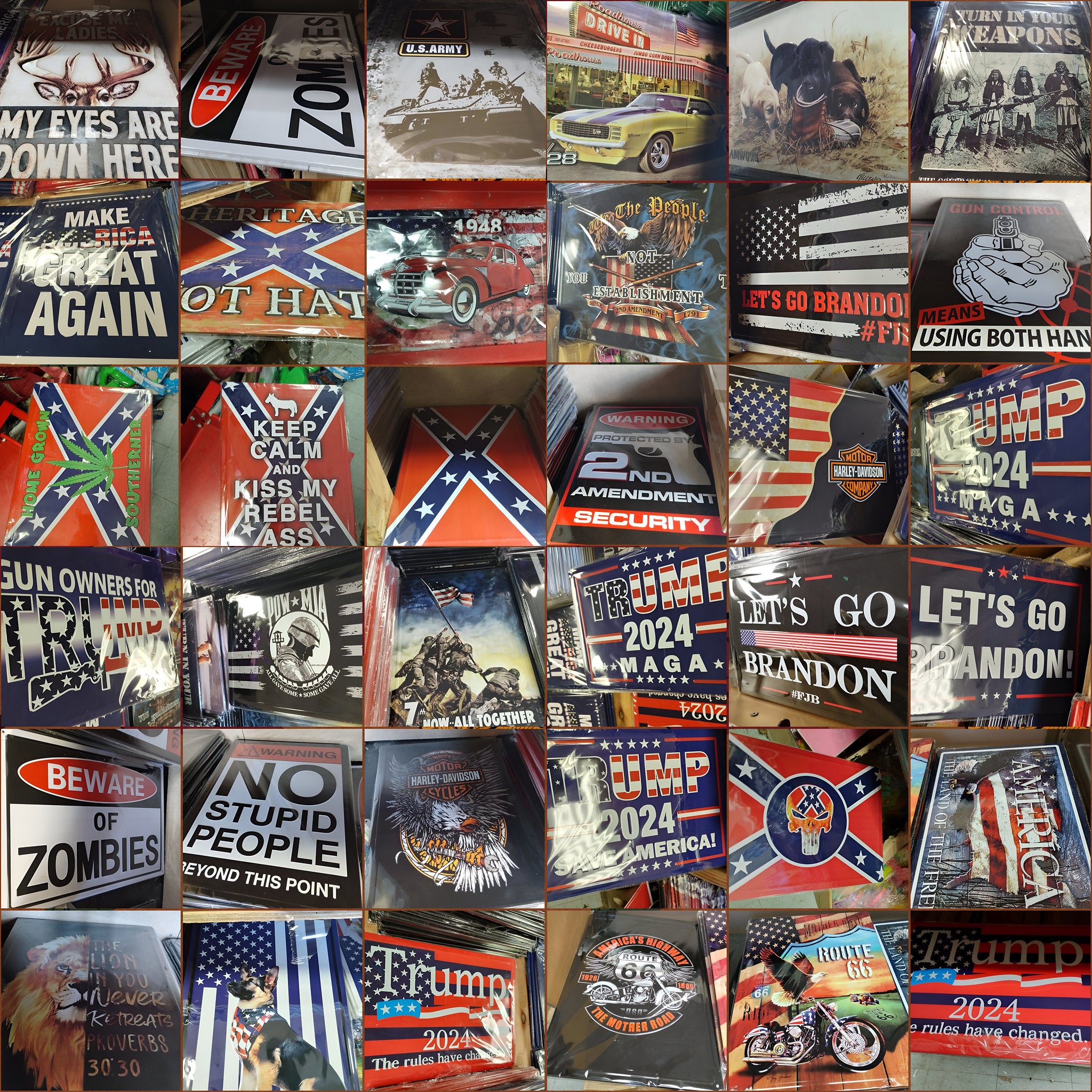 Assorted Patriot/Conservative Design Metal Signs | Showcase Your VALUEs with Pride