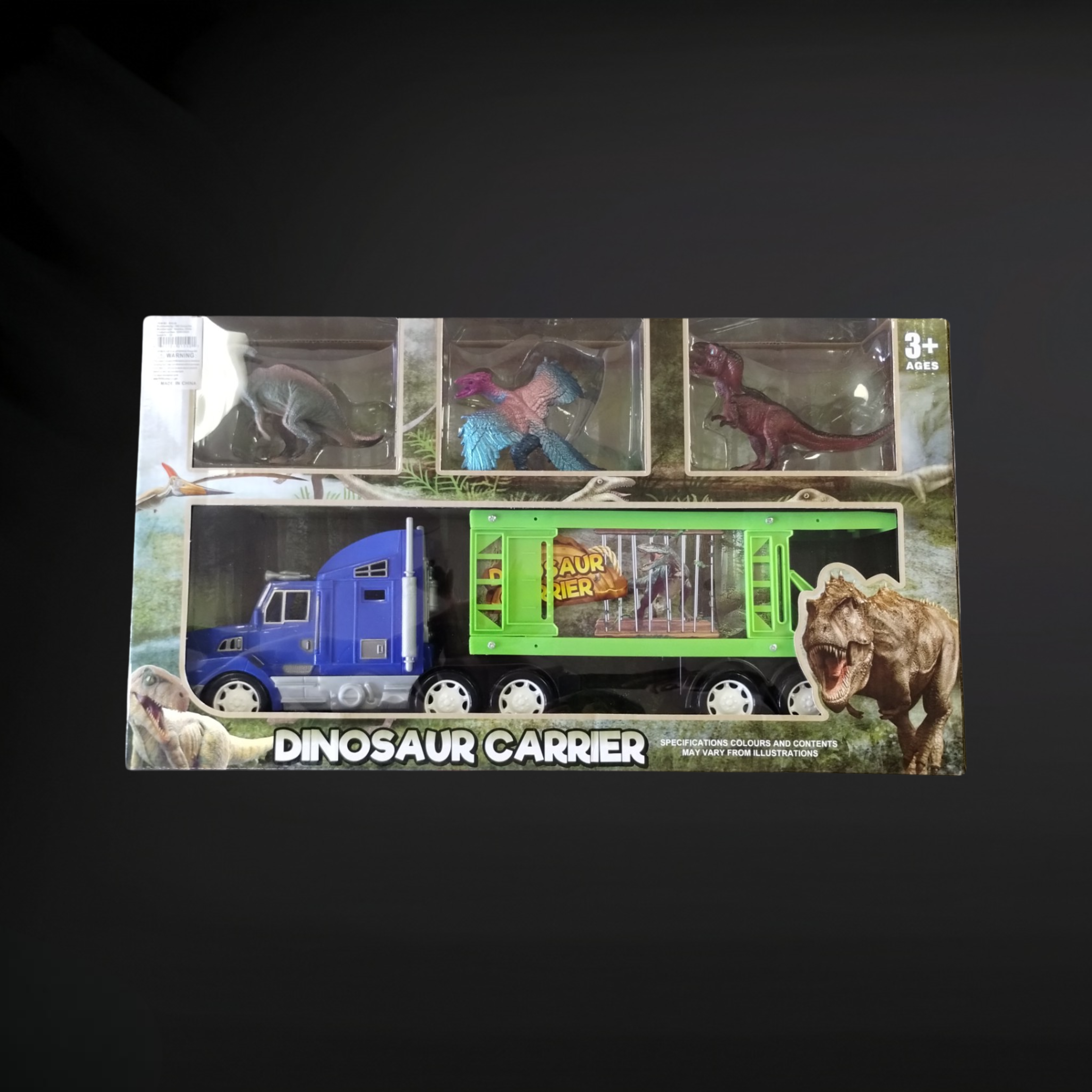 ''''''''''Dinosaur Transport Truck Carrier with Miniature Dino Figures - Toy Semi Truck Trailer''''''''''''''''''''