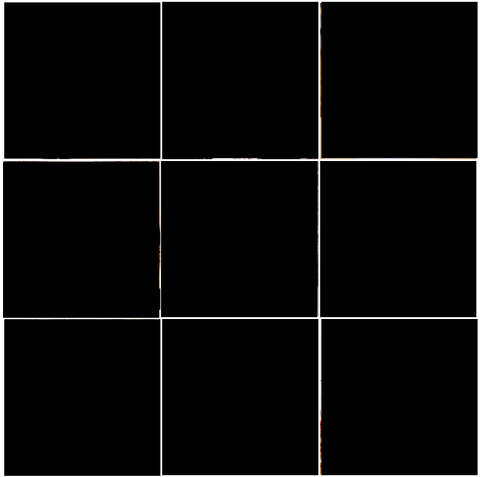 9 black squares which represents an Instagram feed without alt text