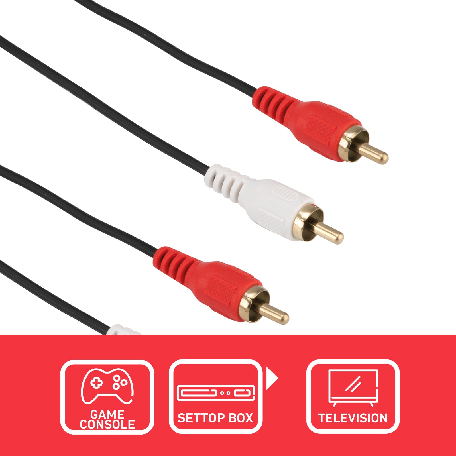 location cable RCA/RCA ou CINCH-CINCH 3m (rallonge)