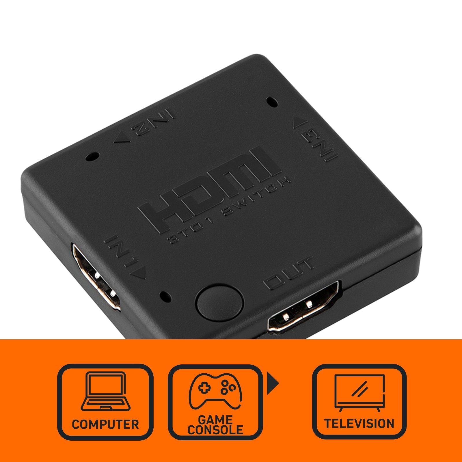 Blackweb 3-Device Hdmi Switch With Remote Control 