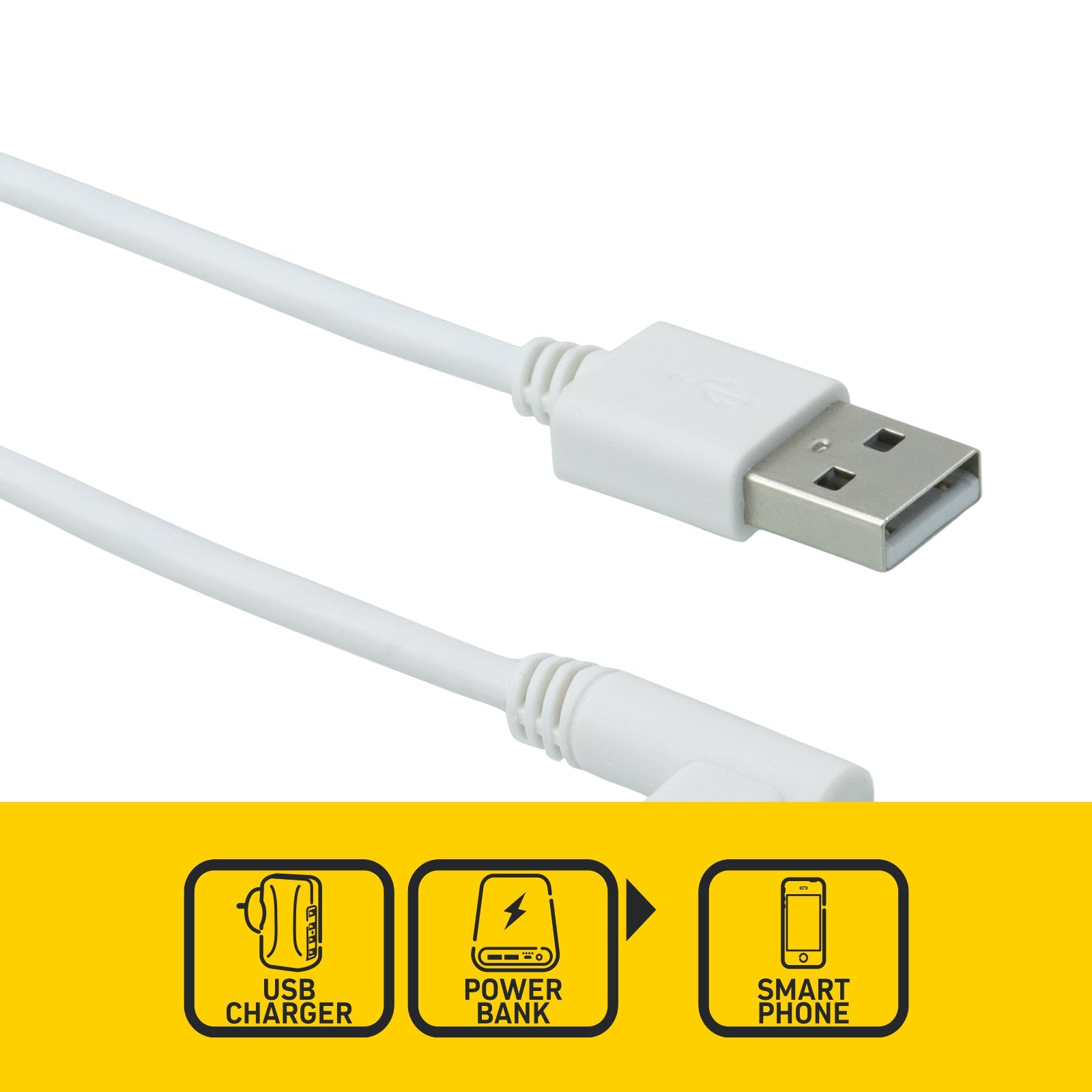 Charging Cable. 3 in 1 USB-A to Lightning, Micro USB and Type-C. MOBILE+  MB-1044.
