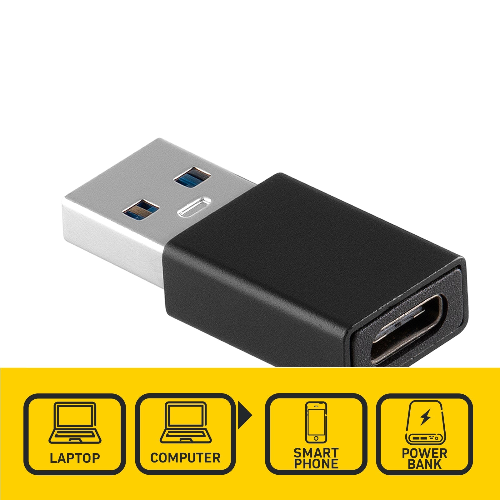 Câble USB plat USB-C Male / USB-C Male 2.0 10cm Noir - Audiophonics