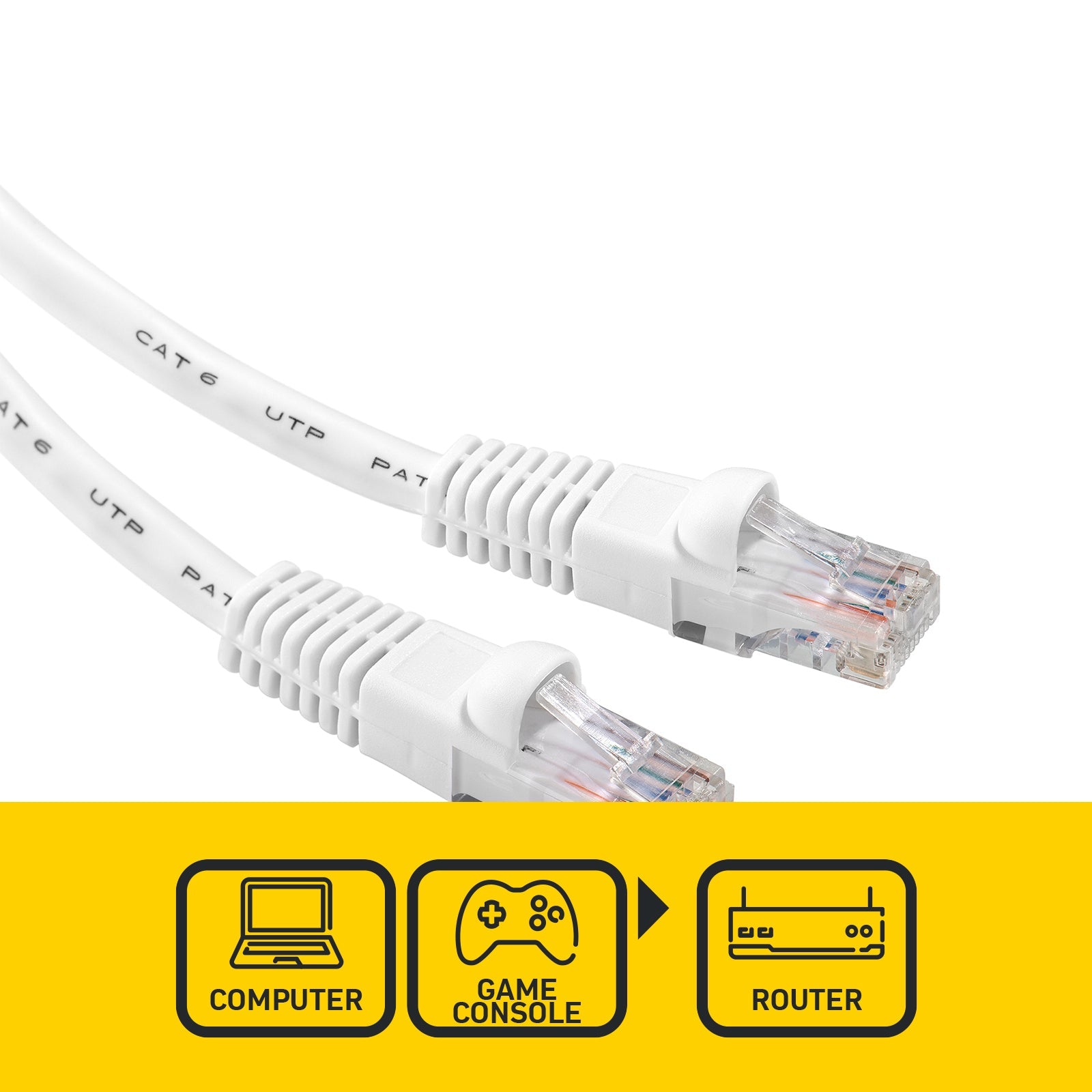 1000M CAT6 RJ45 Ethernet Extension Cable with Panel Mount (30cm)  MDY-RJ45-E6-30