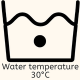 water temperature 30 degrees laundry symbol