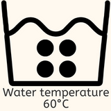 Water temperature 60 degrees laundry symbol