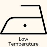 low temperature iron laundry symbol