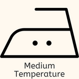 medium temperature iron laundry symbol