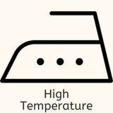 high temperature iron laundry symbol