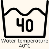 water temperature 40 degrees laundry symbol