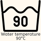 water temperature 90 degrees laundry symbol