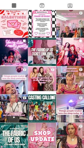 beg steal borrow manchester's instagram profile grid