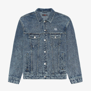 WAVE EMBROIDERED DENIM JACKET