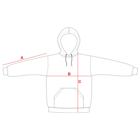 S.P.A. hoodie technical diagram